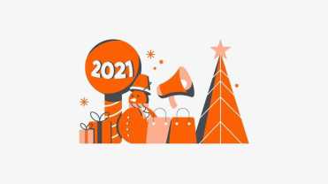 Illustration of a 2021 holiday celebration.