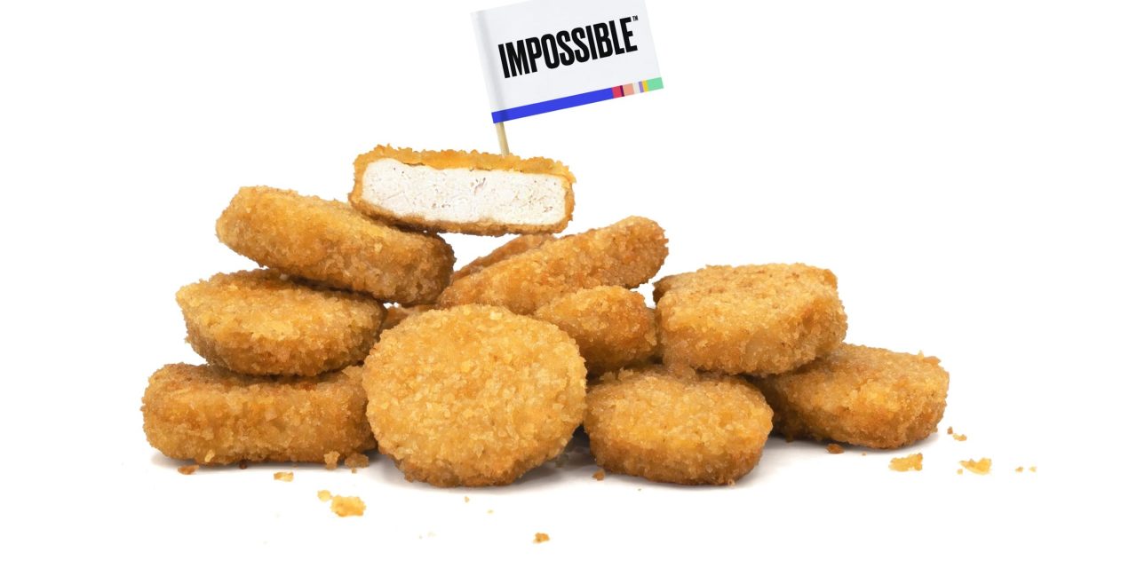 Photograph of a pile of Impossible brand chicken nuggets.