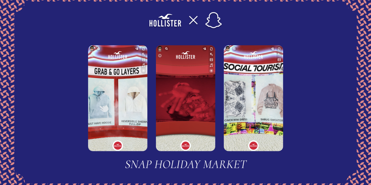 Hollister's holiday-themed Snapchat augmented reality experience