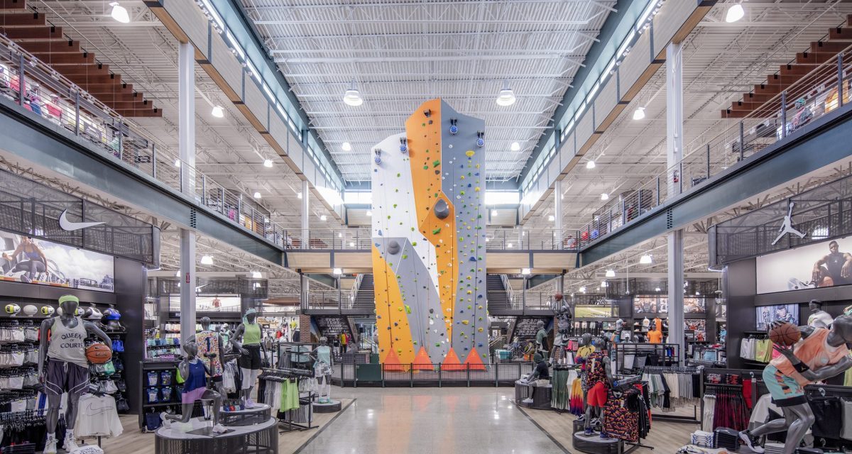 Inside one of athleticwear retailer Dick's Sporting Goods stores