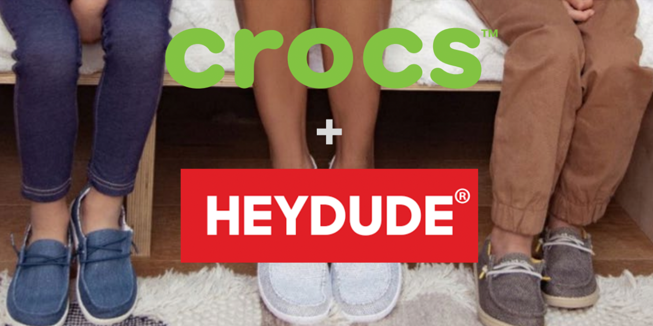 Crocs announcing its acquisition of footwear brand Hey Dude