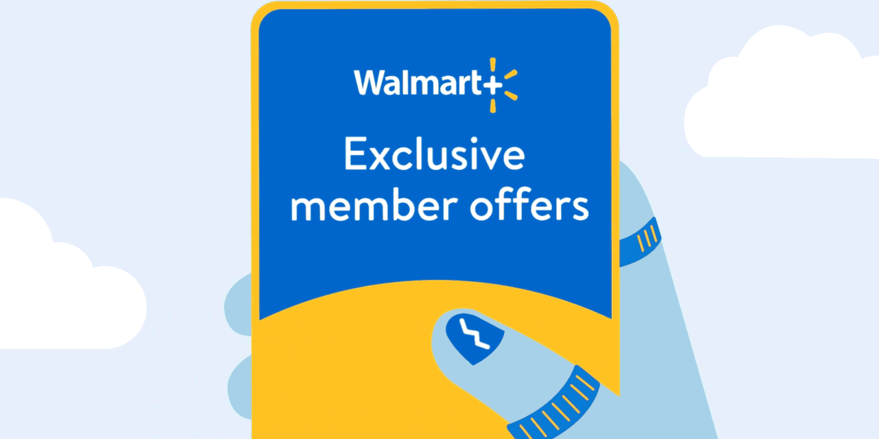 Walmart+ illustration with "exclusive member offers"