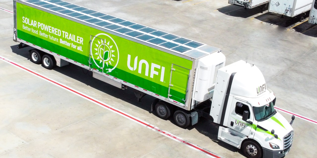 UNFI branded semitruck