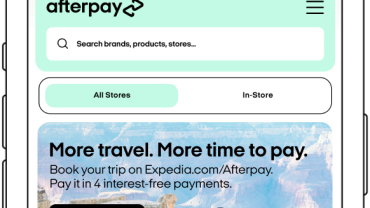Afterpay app on a cellphone screen