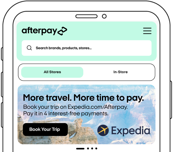 Afterpay app on a cellphone screen