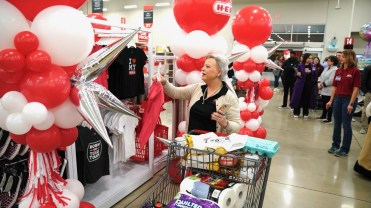 H-E-B shoppers buying the company's merch