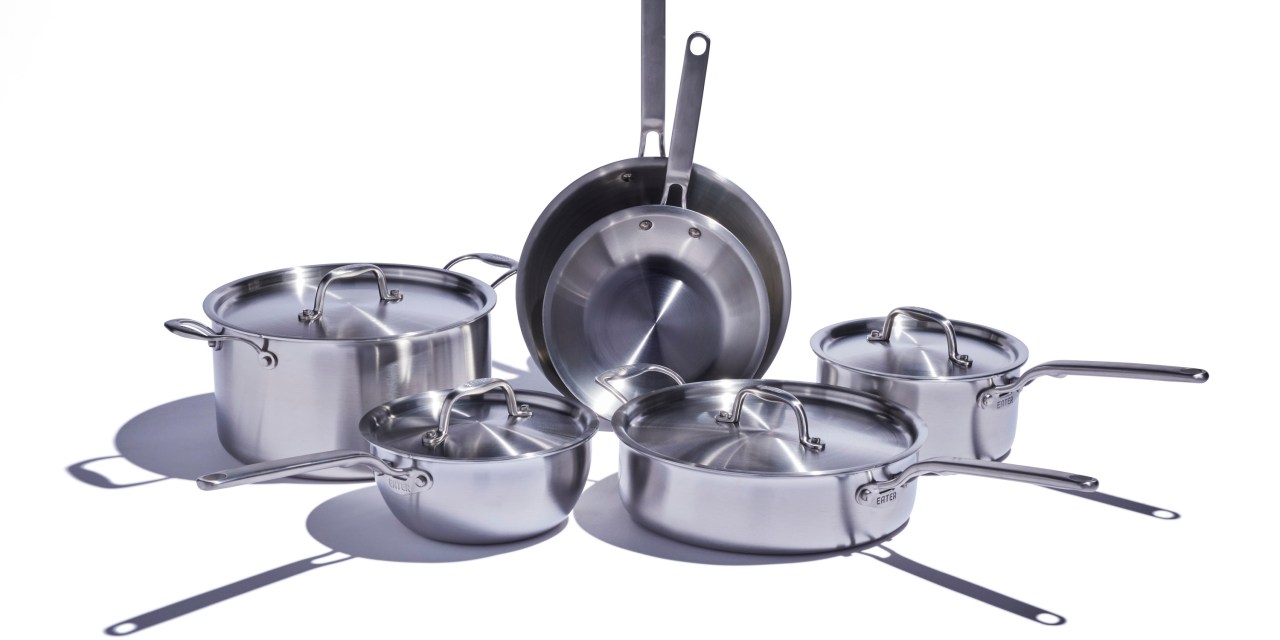 Products from the Eater x Heritage Steel Cookware collection