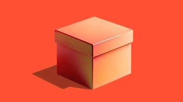 Red package on a red background